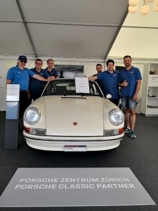 Gagnant du concours avec la restauration partielle d’une Porsche 911 T: Centre Porsche Zurich 