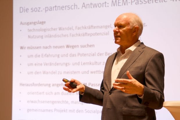 Hans Hess, Präsident von Swissmem, sieht die Digitalisierung als Chance für Arbeitgeber und Arbeitnehmer.